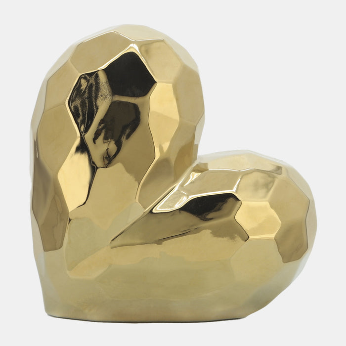 Gold Ceramic Heart