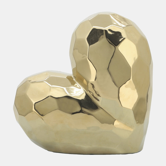 Gold Ceramic Heart