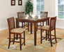 Coaster Jardin Counter Height Dining Set Red Brown and Tan Default Title