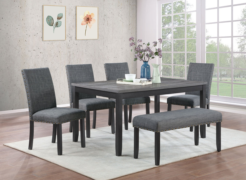 Coaster Barlow 6-piece Rectangular Dining Set Grey and Black Default Title