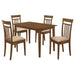 Coaster Gomez Rectangular Dining Table Set Cappuccino Tan