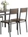 Coaster Lana Rectangular Dining Table Set Dark Brown and Matte Black Default Title