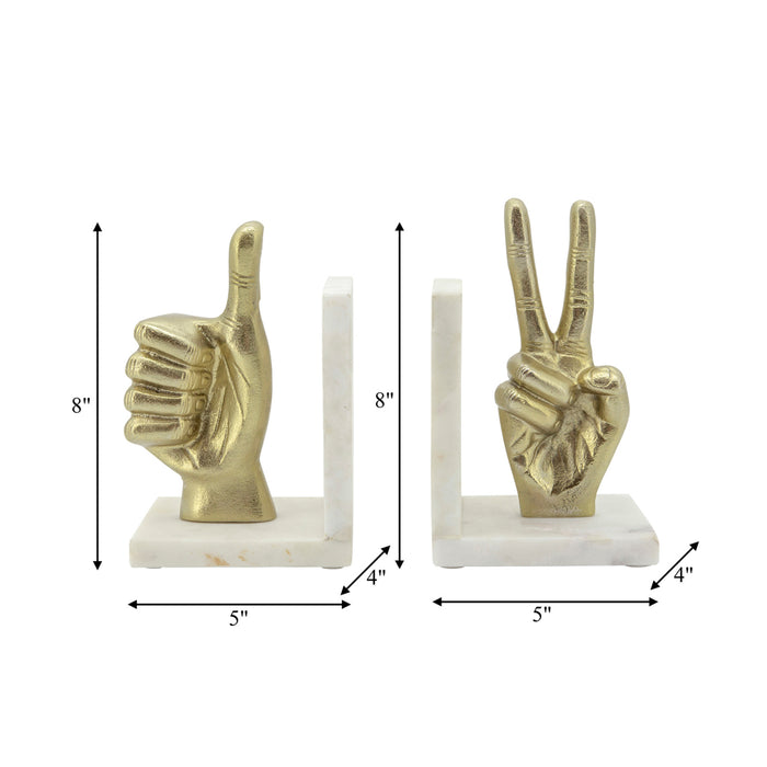 Hand Sign Bookends