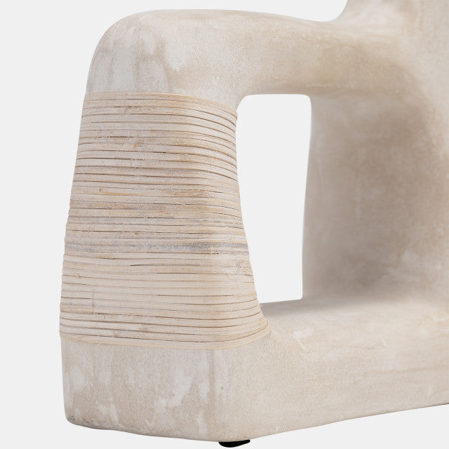 Ecomix, 10" Abstract Vase, Antique White