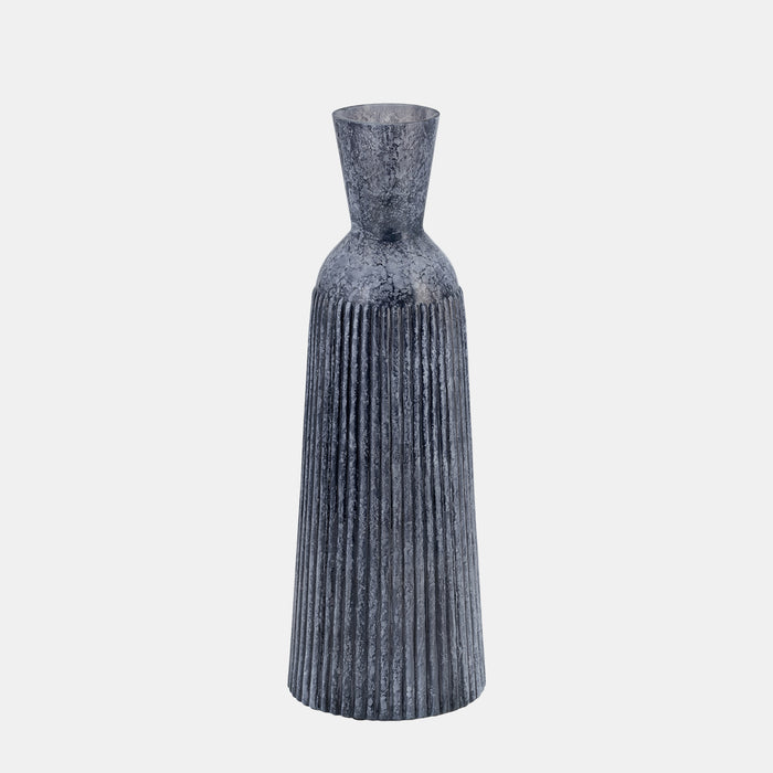 Grooved Glass Vase