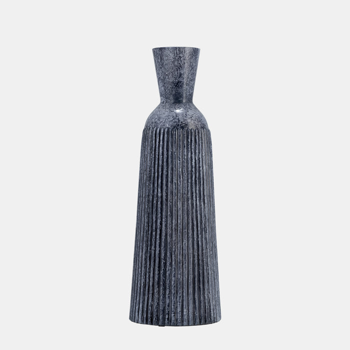 Grooved Glass Vase