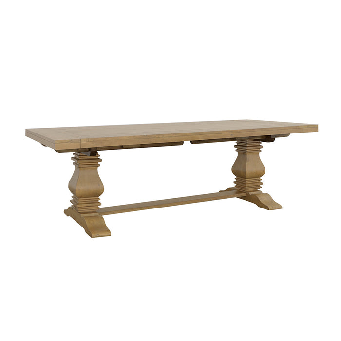 Coaster Florence Double Pedestal Dining Table Rustic Smoke Default Title