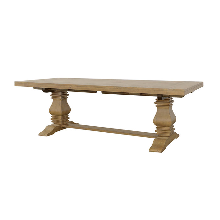 Coaster Florence Double Pedestal Dining Table Rustic Smoke Default Title