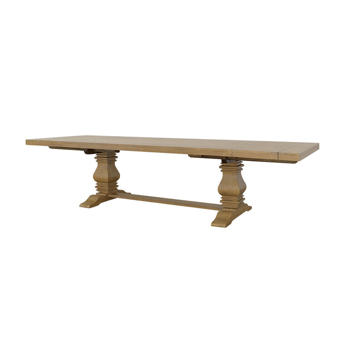 Coaster Florence Double Pedestal Dining Table Rustic Smoke Default Title