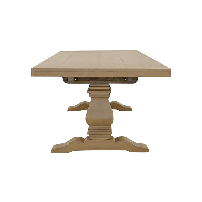 Coaster Florence Double Pedestal Dining Table Rustic Smoke Default Title