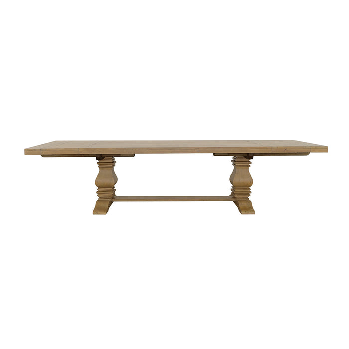 Coaster Florence Double Pedestal Dining Table Rustic Smoke Default Title