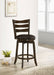 Coaster Murphy Ladder Back Counter Height Swivel Bar Stool Dark Cherry and Brown Counter Height