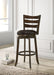 Coaster Murphy Ladder Back Counter Height Swivel Bar Stool Dark Cherry and Brown Counter Height