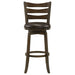 Coaster Murphy Ladder Back Counter Height Swivel Bar Stool Dark Cherry and Brown Counter Height