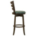 Coaster Murphy Ladder Back Counter Height Swivel Bar Stool Dark Cherry and Hunter Green Counter Height