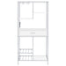 Coaster Figueroa 5-shelf Wine Cabinet with Storage Drawer White High Gloss and Chrome Default Title