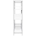 Coaster Figueroa 5-shelf Wine Cabinet with Storage Drawer White High Gloss and Chrome Default Title