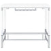 Coaster Norcrest Pub Height Bar Table with Acrylic Legs and Wine Storage White High Gloss Default Title