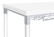 Coaster Norcrest Pub Height Bar Table with Acrylic Legs and Wine Storage White High Gloss Default Title