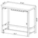 Coaster Norcrest Pub Height Bar Table with Acrylic Legs and Wine Storage White High Gloss Default Title