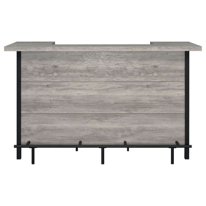 Coaster Bellemore Rectangular Storage Bar Unit Rustic Oak Grey