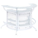 Coaster Dallas 2-shelf Curved Home Bar White and Frosted Glass (Set of 3) Set of 3