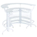 Coaster Dallas 2-shelf Curved Home Bar White and Frosted Glass (Set of 3) Set of 1