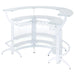 Coaster Dallas 2-shelf Curved Home Bar White and Frosted Glass (Set of 3) Set of 1