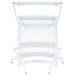 Coaster Dallas 2-shelf Curved Home Bar White and Frosted Glass (Set of 3) Set of 1