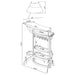 Coaster Dallas 2-shelf Curved Home Bar White and Frosted Glass (Set of 3) Set of 1