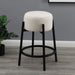 Coaster Leonard Upholstered Backless Round Stools White and Black (Set of 2) Counter Height