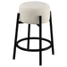 Coaster Leonard Upholstered Backless Round Stools White and Black (Set of 2) Counter Height