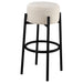 Coaster Leonard Upholstered Backless Round Stools White and Black (Set of 2) Counter Height