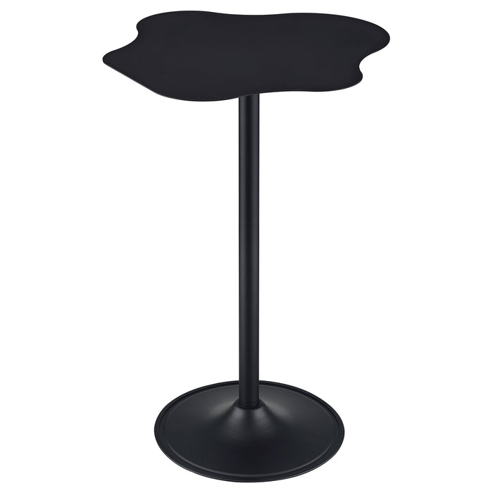 Coaster Keanu Pedestal Cloud-Shaped Top Bar Table Black Default Title