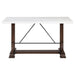 Coaster Aldrich Counter Height Dining Set Genuine White Marble Top and Dark Brown Default Title