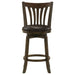 Coaster Lambert Counter Height Swivel Bar Stool with Upholstered Seat Dark Cherry Counter Height