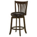 Coaster Lambert Counter Height Swivel Bar Stool with Upholstered Seat Dark Cherry Counter Height