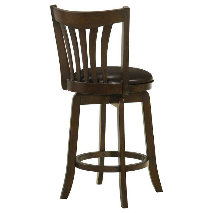 Coaster Lambert Counter Height Swivel Bar Stool with Upholstered Seat Dark Cherry Counter Height