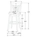 Coaster Lambert Counter Height Swivel Bar Stool with Upholstered Seat Dark Cherry Counter Height