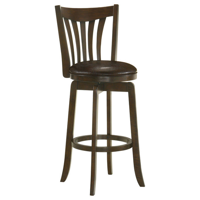 Coaster Lambert Counter Height Swivel Bar Stool with Upholstered Seat Dark Cherry Counter Height