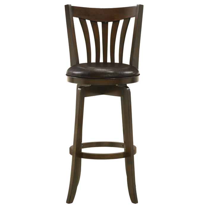 Coaster Lambert Counter Height Swivel Bar Stool with Upholstered Seat Dark Cherry Counter Height