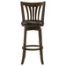 Coaster Lambert Counter Height Swivel Bar Stool with Upholstered Seat Dark Cherry Counter Height