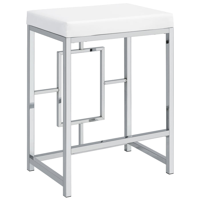 Coaster Jackson Multipurpose Counter Height Table Set White and Chrome Black