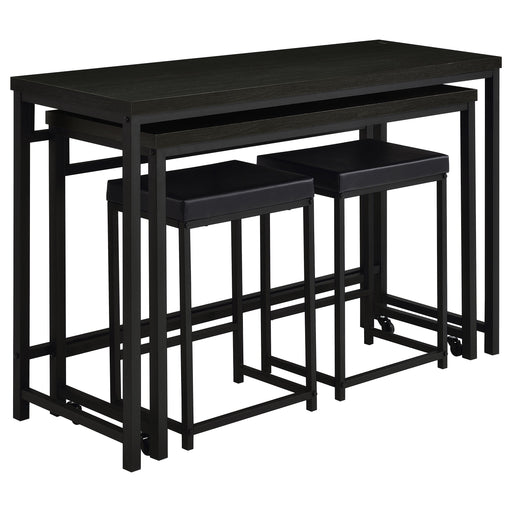 Coaster Jackson Multipurpose Counter Height Table Set White and Chrome Black
