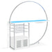 Coaster Risley 2-door Circular LED Home Bar with Wine Storage White High Gloss Grey