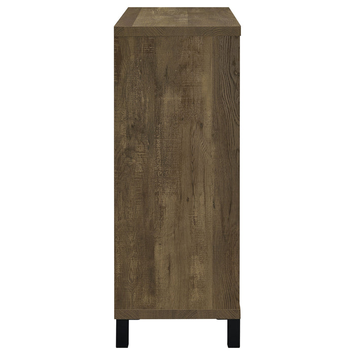 Coaster Arlington Bar Cabinet with Sliding Door Rustic Oak Default Title