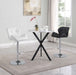 Coaster Kenzo Round Metal Top Bar Table Silver and Sandy Black Default Title