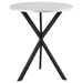 Coaster Kenzo Round Metal Top Bar Table Silver and Sandy Black Default Title