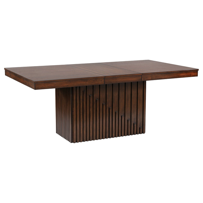 Coaster Briarwood Rectangular Dining Set with Removable Extension Leaf Mango Oak Set of 7