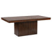 Coaster Briarwood Rectangular Dining Table with 18" Removable Extension Leaf Mango Oak Default Title